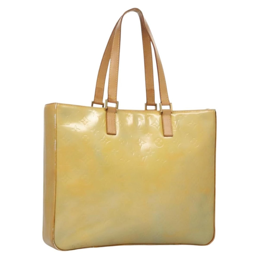 LOUIS VUITTON Monogram Vernis Columbus Tote Bag Gris M91028 Authentic: LOUIS VUITTON Monogram Vernis Columbus Tote Bag Gris M91028 Authentic The LOUIS VUITTON Monogram Vernis Columbus Tote Bag in Gris is a stylish accessory that showcases the elegance of patent leather.