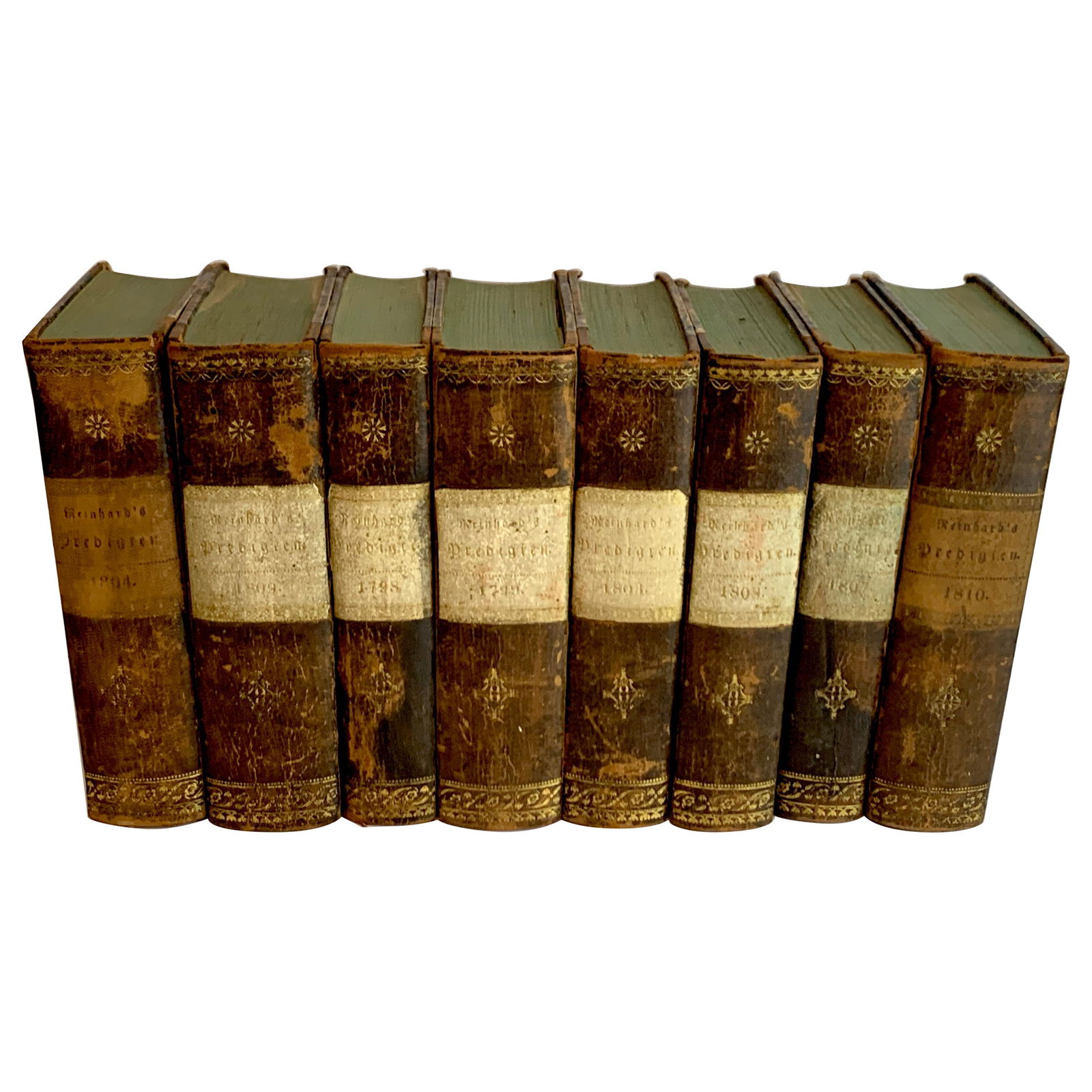 Set of 8 Neoclassical Theological Books by Reinhard 1808 (1 of 8)