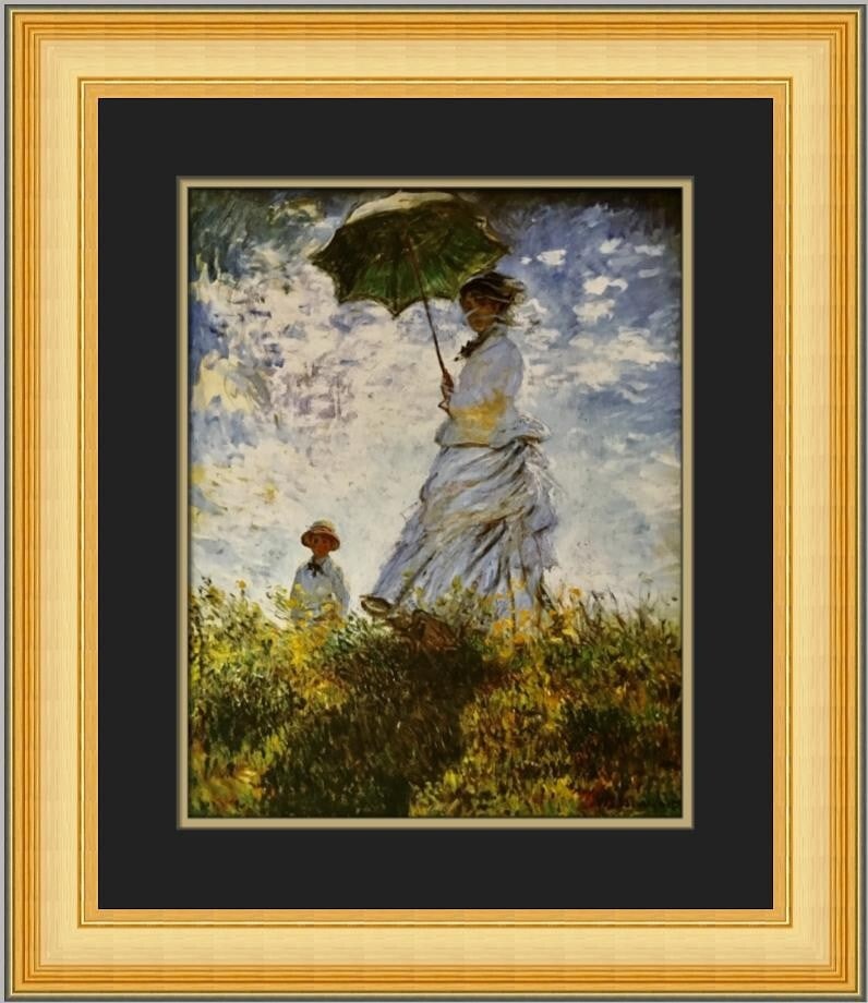Claude Monet Madame Monet and Her Son Custom Framed Print 20 x 19 (1 of 2)