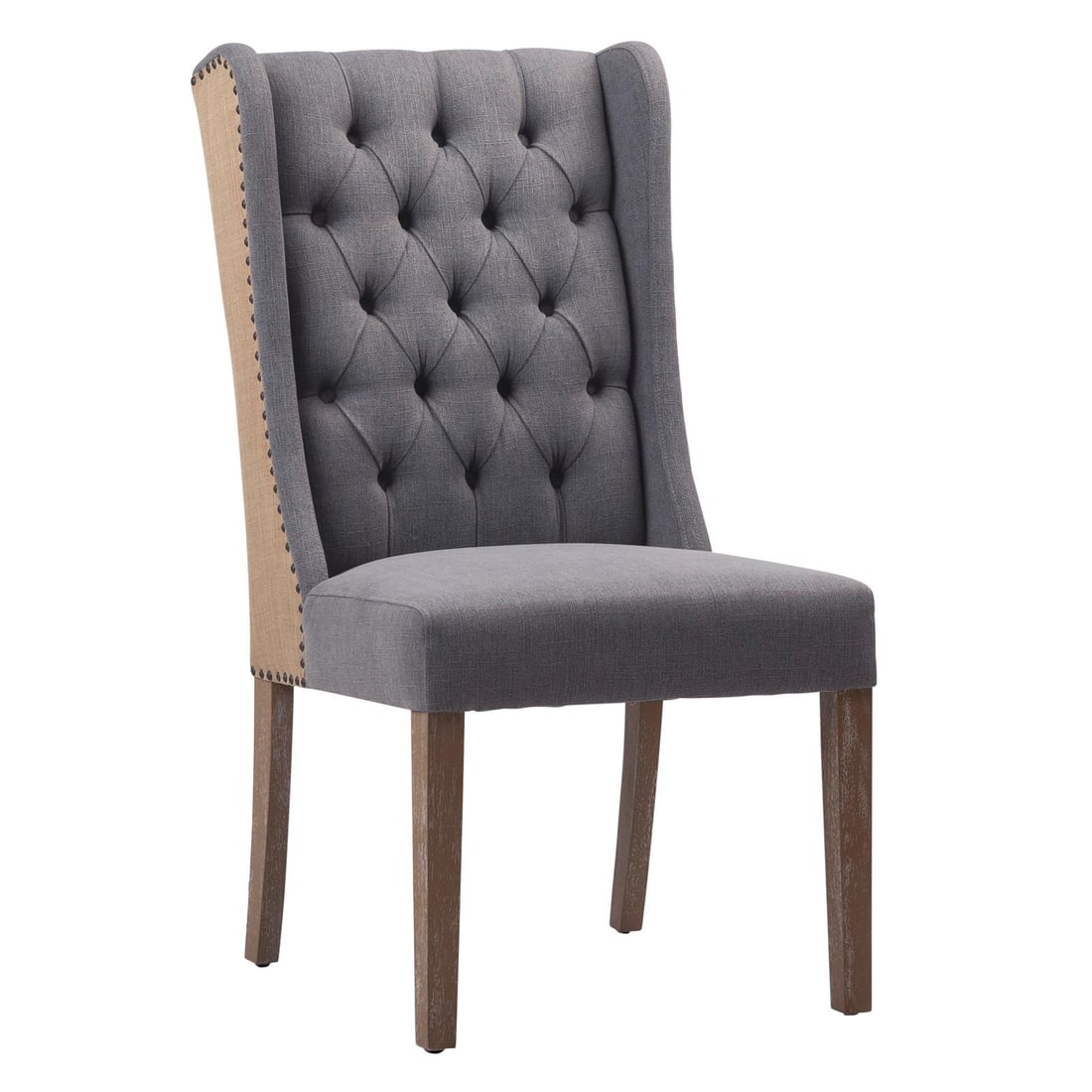 Elegant Reilly Dining Chair Linen Blend Upholstery Finish: Elegant Reilly Dining Chair Linen Blend Upholstery Finish Introducing the sophisticated Reilly Chair, crafted with a stylish linen blend upholstery that adds a touch of elegance to any dining space. T
