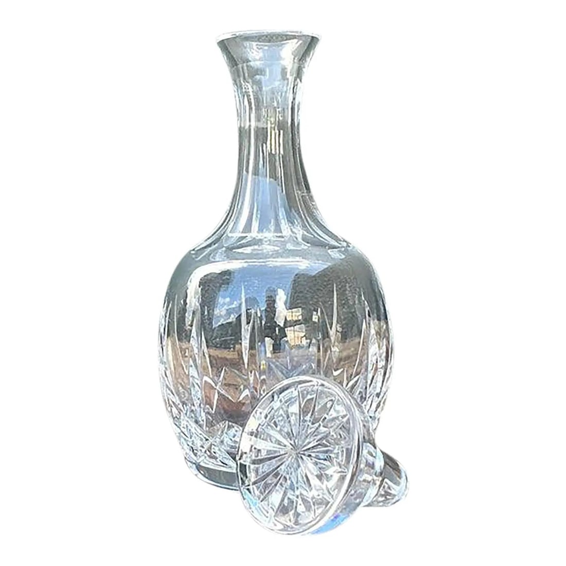 Mid-Century Modern Vintage Cut Glass Decanter 10.25 inches (1 of 10)