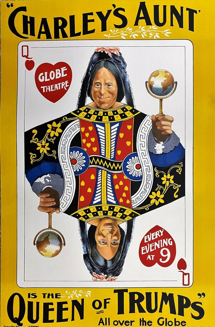 Charley's Aunt Lithograph by Chadwick Rymer Vintage Theater Art 30x20: Charley's Aunt Lithograph by Chadwick Rymer Vintage Theater Art 30x20 This vibrant lithograph poster of "Charley's Aunt" by artist Chadwick Rymer captures the essence of vintage theater art. Created i