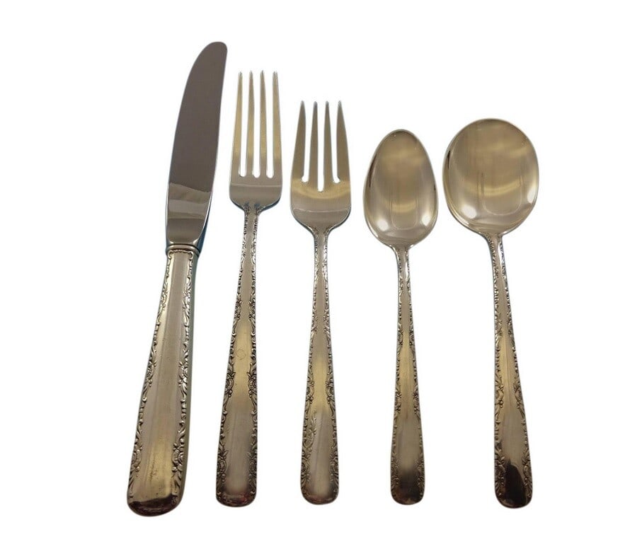 Gorham Camellia Sterling Silver Flatware Set for 8 - 43 Pieces (1 of 7)