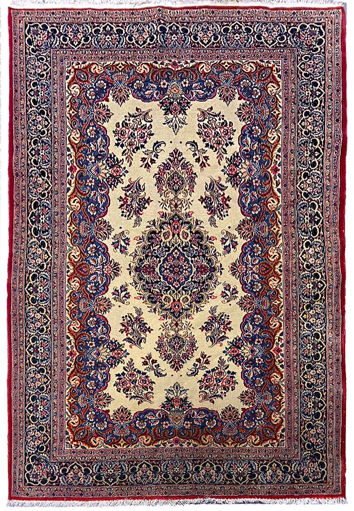Authentic Persian Ghazvin Rug 4.7 x 6.9 Handwoven Fine Wool (1 of 11)