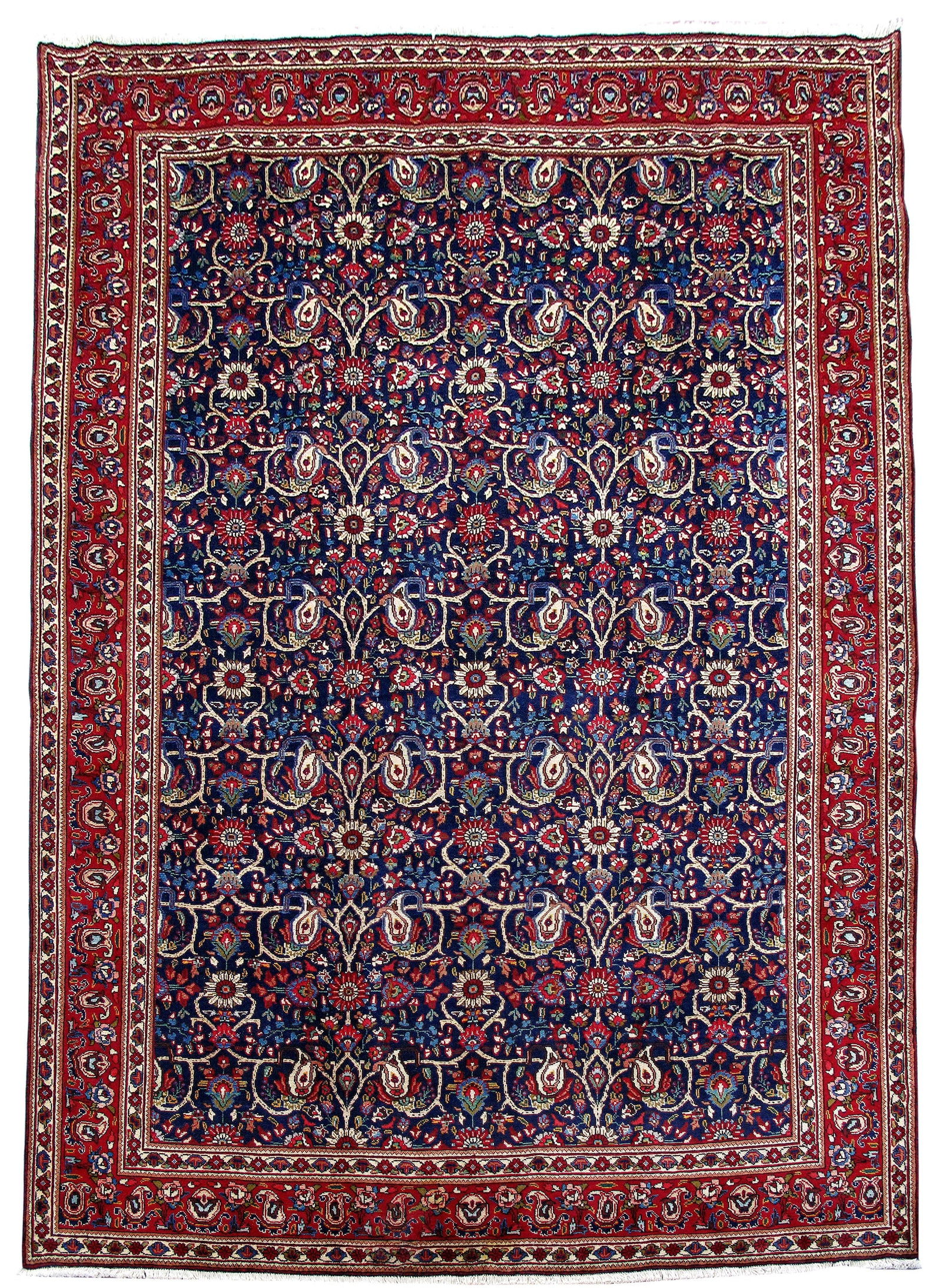 Persian Tabriz Wool Rug 8.1 x 11 in Blue (1 of 5)