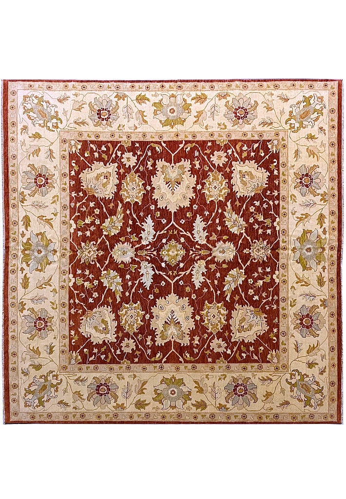 12' x 12' Handmade Chobi Area Rug in Rich Brown: 12' x 12' Handmade Chobi Area Rug in Rich Brown Free continental US Shipping Transform your living space with this exquisite Handmade Chobi Rug, measuring 11.8 x 12.0 feet (140 x 144 inches). This