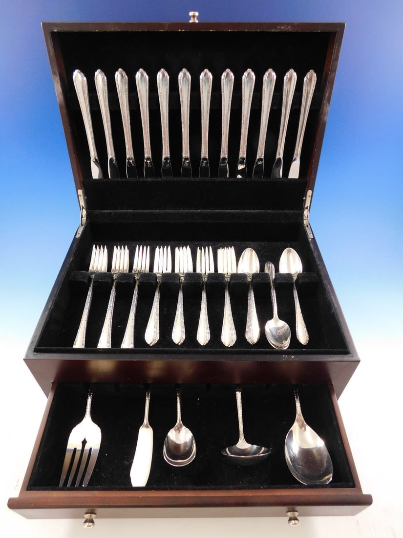Royal Crest Wildflower Sterling Silver Flatware Set 53 pcs for 12 Service (1 of 7)