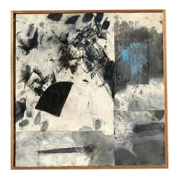 Vintage Boho Original Mixed Media Abstract Painting on Canvas (1 of 6)