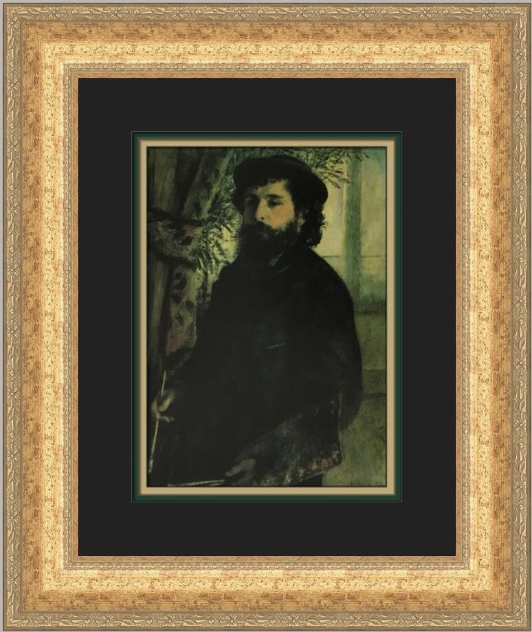Renoir Portrait of Claude Monet Custom Framed Print 1984 (1 of 2)