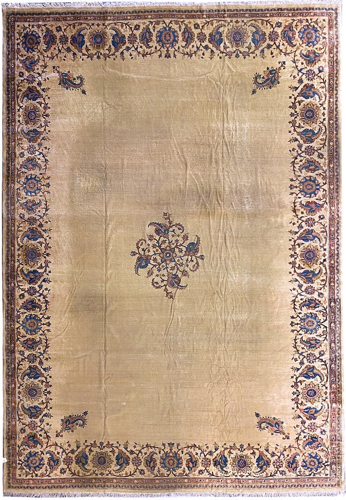 11.7 x 15.7 Antique Tabriz Area Rug Handwoven in India (1 of 10)