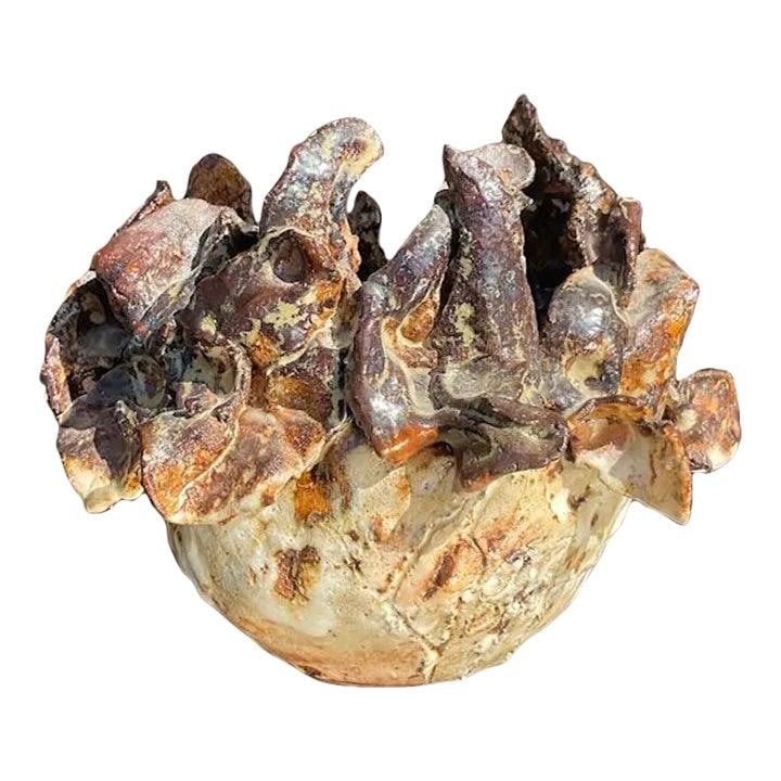 Unique Vintage Boho Pottery Vase with Textured Finish: Unique Vintage Boho Pottery Vase with Textured Finish Enhance your living space with this Vintage Boho Slab Built Studio Pottery Vase, a unique piece that beautifully embodies bohemian artistry. Featu