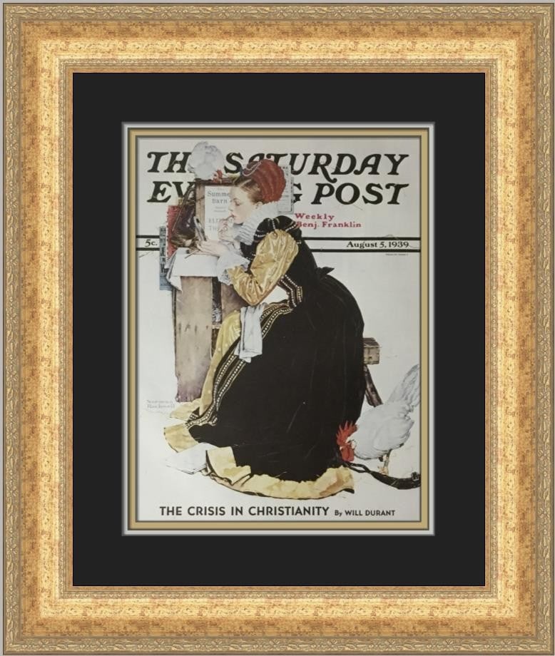 Norman Rockwell Summer Stock Custom Framed Print 1979 Americana Art (1 of 2)