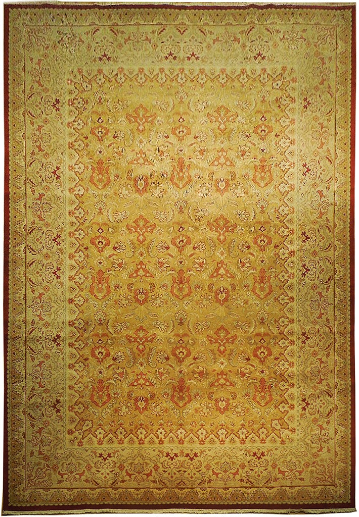 Handmade Beige Agra Rug 8'2 x 11'3 Bold Geometric Design (1 of 7)