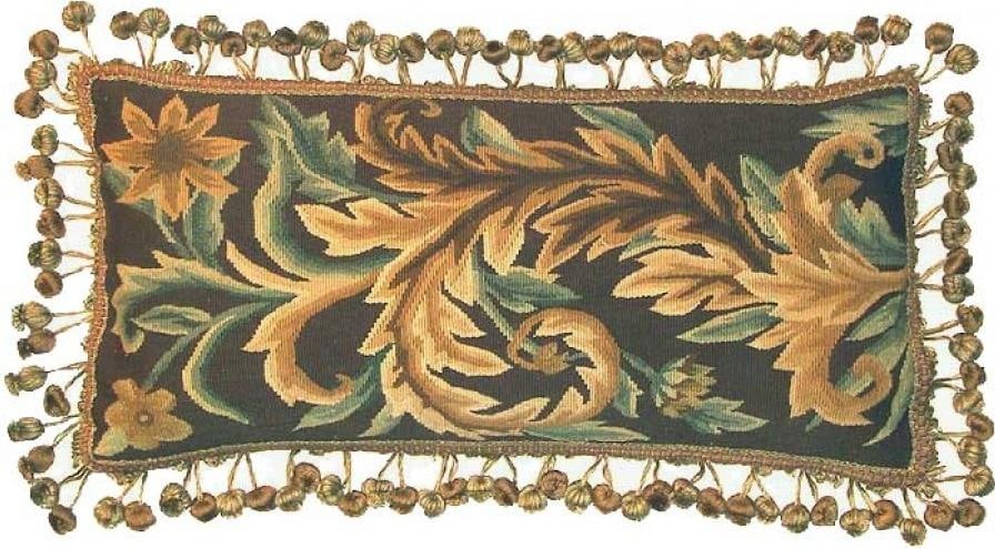 Provence Home Aubusson Floral Pillow 12x24 Handmade Blue: Provence Home Aubusson Floral Pillow 12x24 Handmade Blue Enhance your living space with this stunning Bold Floral Rectangle Pillow, featuring intricate hand-dyed patterns in an elegant Aubusson style.