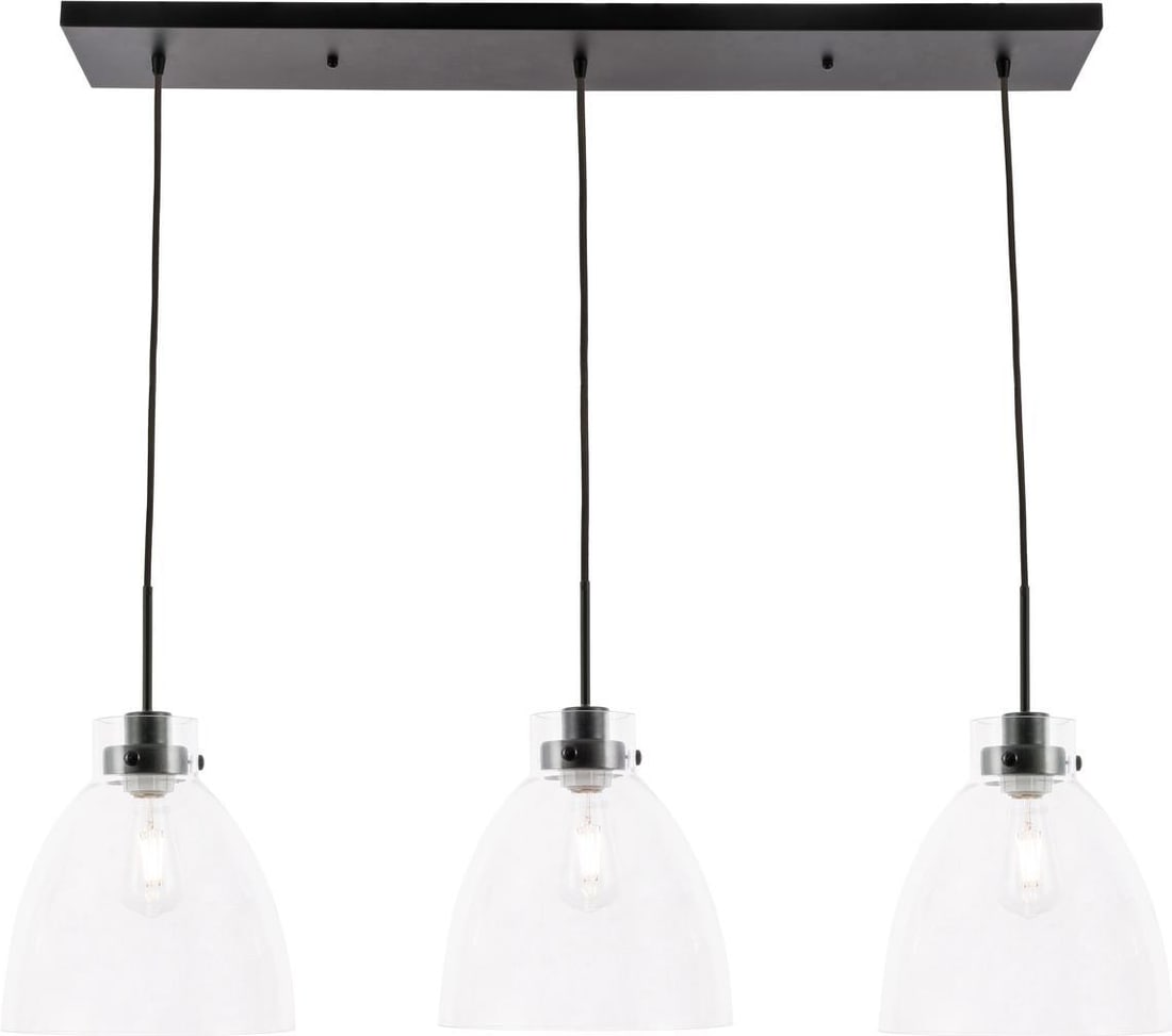 Elegant Frey 3-Light Pendant Lamp UL-Listed Brass Glass Iron (1 of 1)