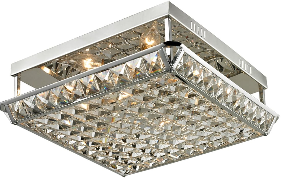 Dale Tiffany Ibiza Crystal Flush Mount Light Polished Chrome 15H 15W 5D (1 of 1)