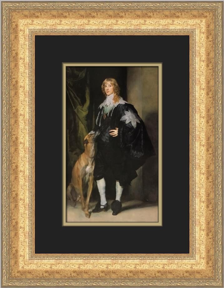 Anthony Van Dyck Portrait of James Stuart and Lennox Custom Framed Art Print: Anthony Van Dyck Portrait of James Stuart and Lennox Custom Framed Art Print This captivating custom framed print features Anthony Van Dyck's renowned artwork, "Portrait of James Stuart and Lennox." M