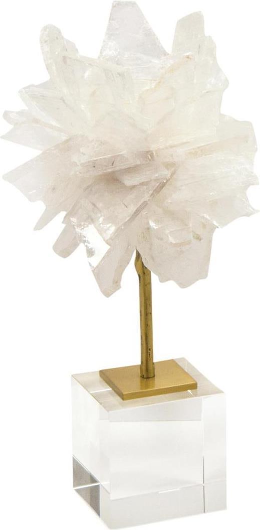 John-Richard Crystal Glass Floating Votive Holder with Selenite 13H: John-Richard Crystal Glass Floating Votive Holder with Selenite 13H This exquisite floating votive holder features a stunning combination of crystal glass and selenite shards, lending an elegant touch