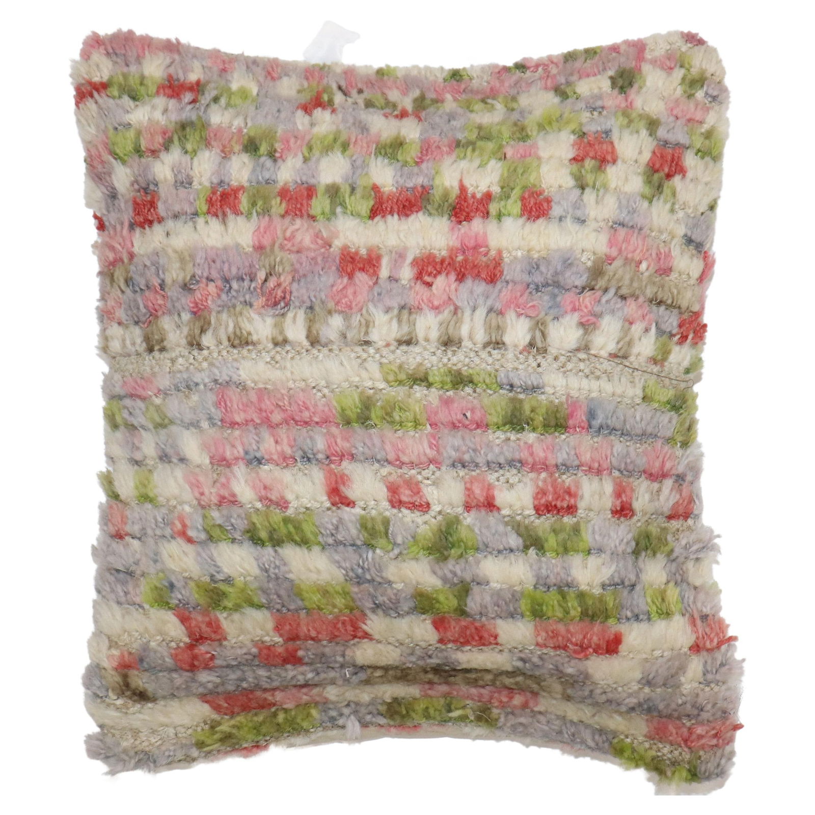 Bohemian Turkish Tulu Rug Pillow 18 x 22 Cotton Wool (1 of 4)