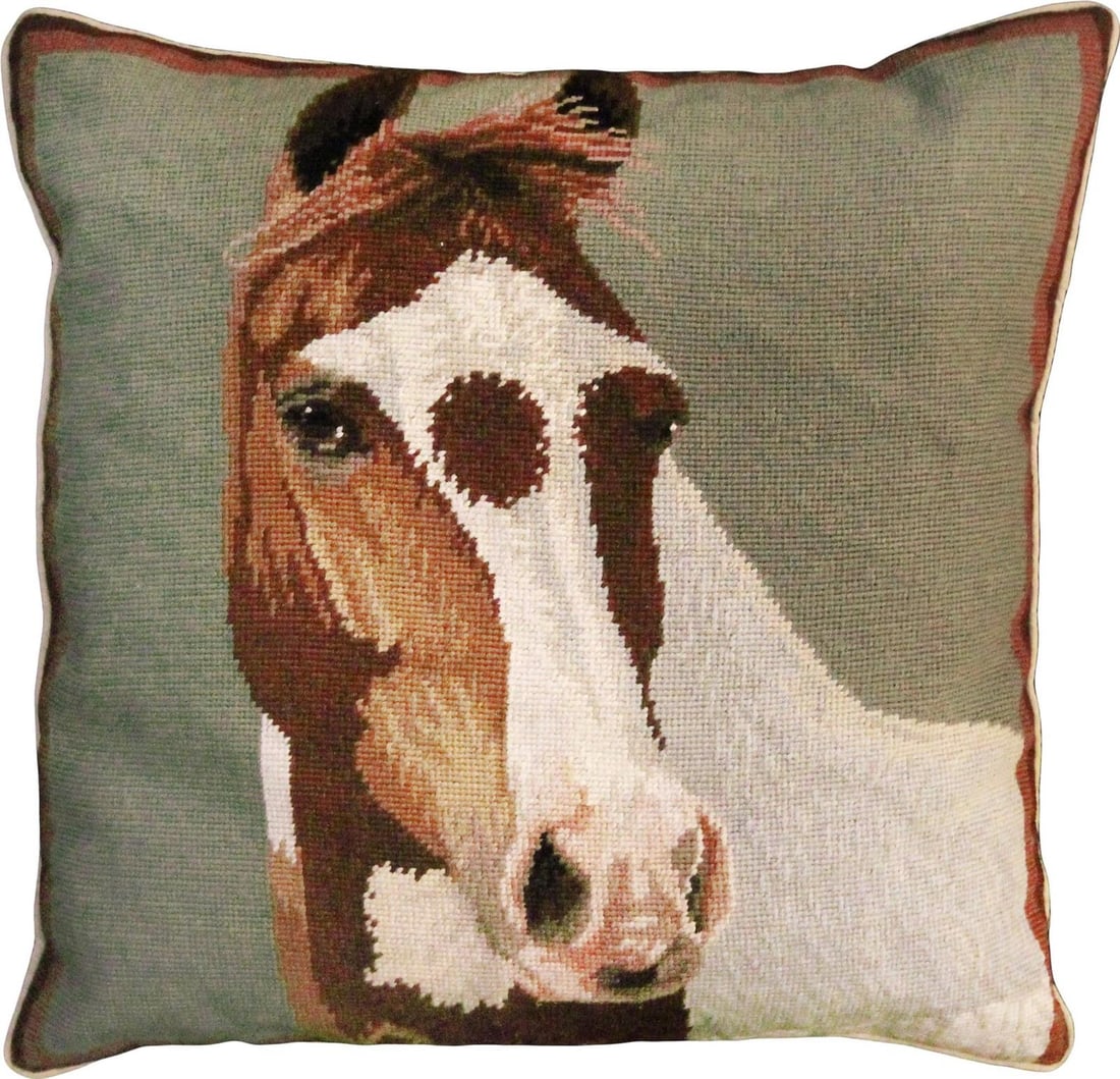 Luxe Handmade Equestrian Horse Pillow 20x20 Soft Velvet 100% Wool: Luxe Handmade Equestrian Horse Pillow 20x20 Soft Velvet 100% Wool Transform your living space with this Luxe Handmade Horse Pillow, featuring exquisite realistic details in a charming equestrian style