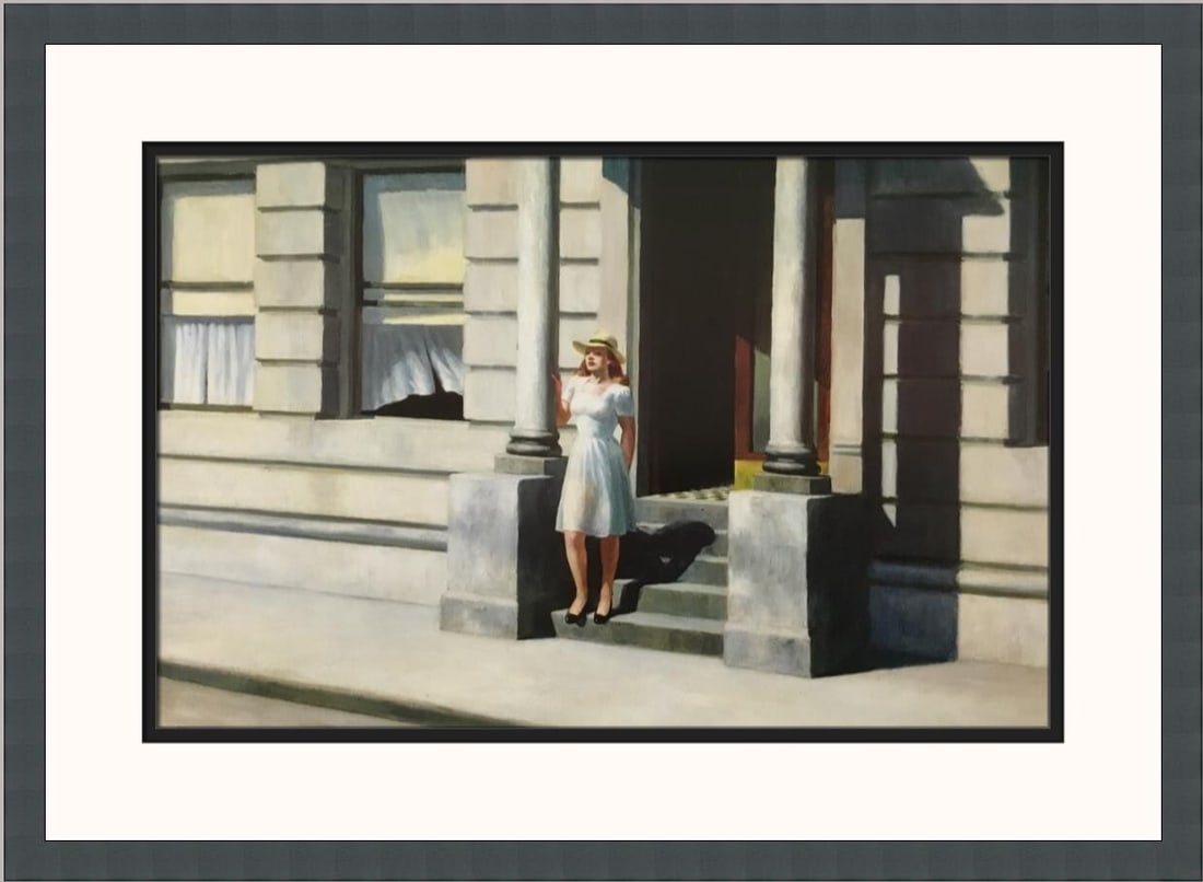 Edward Hopper Summertime Custom Framed Print 17x22 Landscape Art (1 of 2)
