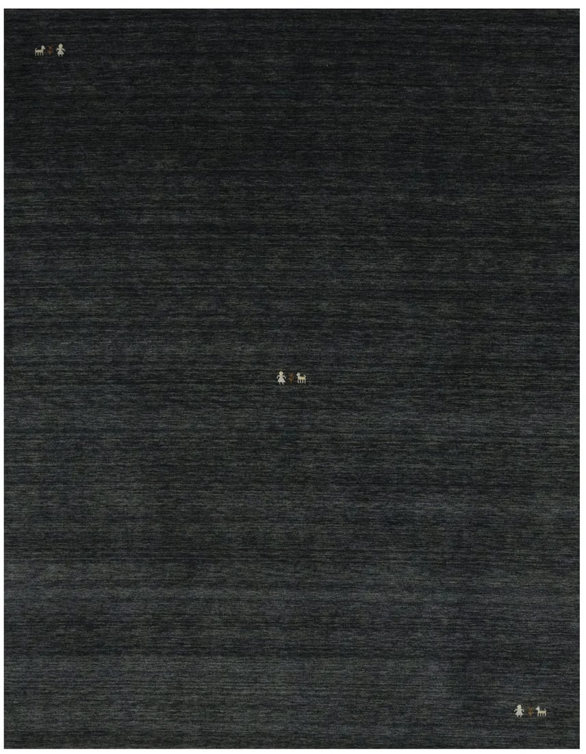 Modern 7'11 x 9'11 Charcoal Wool Area Rug Tribal Pictorial Hand-Loomed Design: Modern 7'11 x 9'11 Charcoal Wool Area Rug Tribal Pictorial Hand-Loomed Design This hand-loomed wool area rug features a modern pictorial pattern in a charcoal hue, offering both style and comfort. Cra