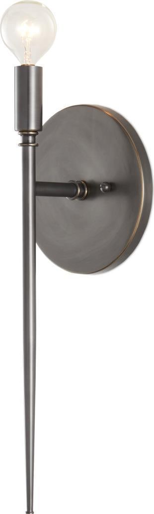 Currey Bel Canto Oil-Rubbed Bronze Wall Sconce 15.12H Certified Damp Location: Currey Bel Canto Oil-Rubbed Bronze Wall Sconce 15.12H Certified Damp Location Illuminate your space with the Timeless Bel Canto Bronze Sconce, a stylish wall-mounted lighting fixture that combines fun