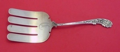 Durgin Sterling Silver No Pattern Asparagus Fork 9.5" Monogrammed (1 of 1)