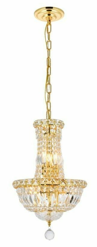 Elegant Lighting Tranquil 6-Light Gold Crystal Pendant Chandelier (1 of 8)