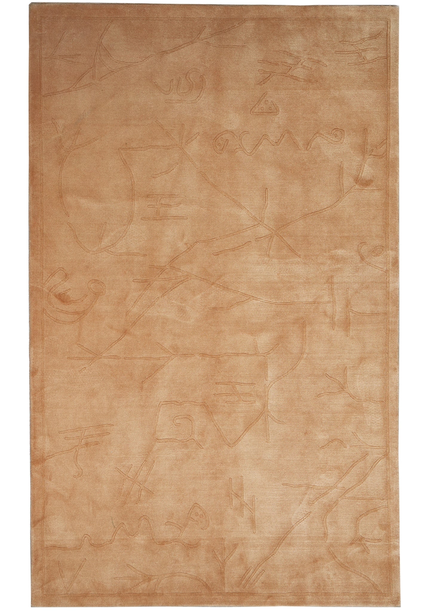 5x8 Contemporary Handmade Gold Wool Area Rug (1 of 11)