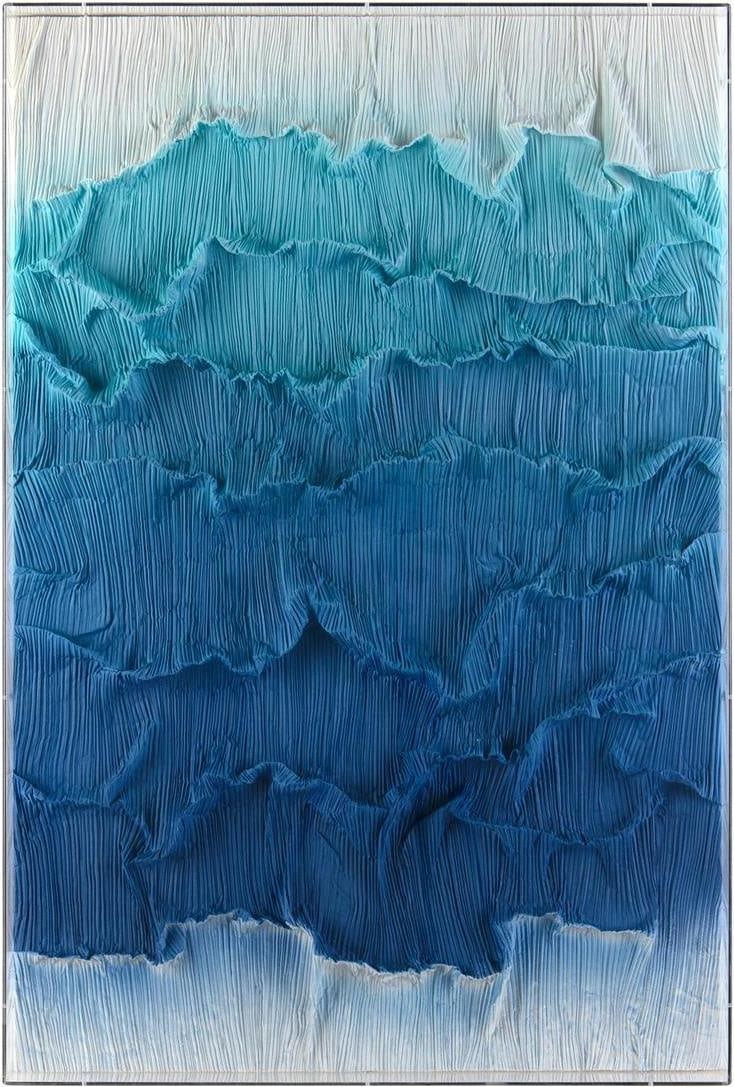 Tony Fey Contemporary Blue Ombre Waves Artwork 47.5H x 31.75W: Tony Fey Contemporary Blue Ombre Waves Artwork 47.5H x 31.75W Discover the stunning beauty of this Exquisite Blue Ombre Artwork by Tony Fey, a captivating piece that features contemporary style with a