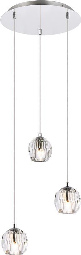 Elegant Eren 3 Light Chrome Crystal Pendant Lamp Adjustable UL-Listed (1 of 1)