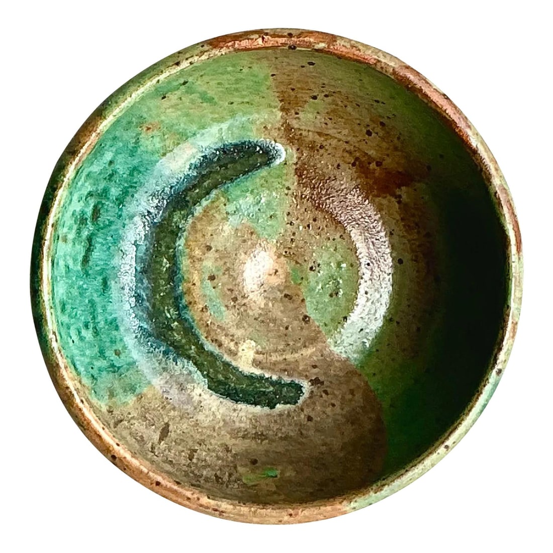 Vintage Boho Mint Pottery Bowl Handmade Art (1 of 9)