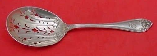 International Sterling Silver Florence Ice Spoon Fancy Pierced 7.5 inches (1 of 2)
