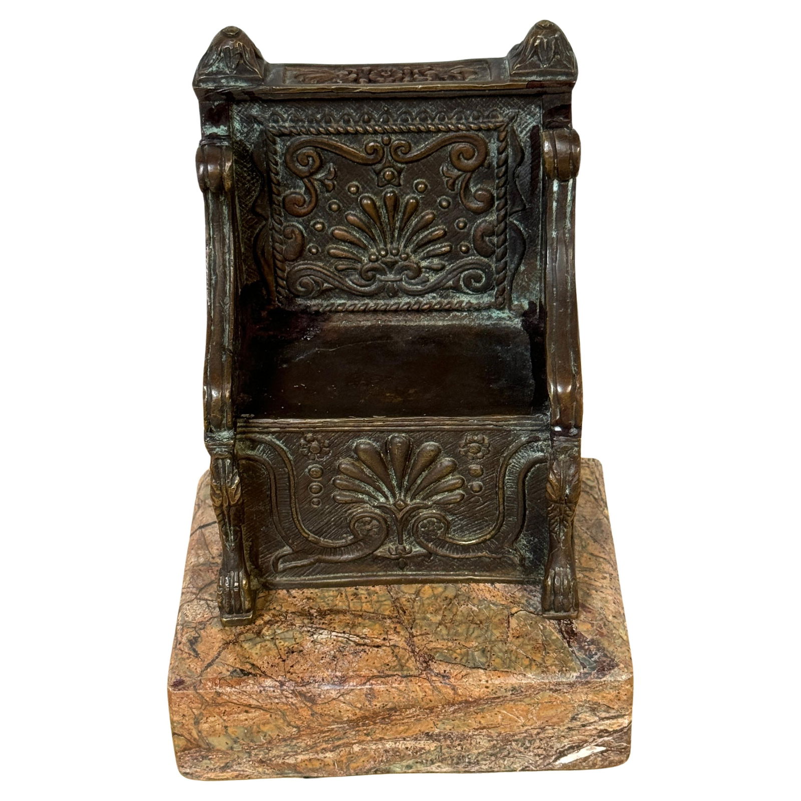 20th Century Grand Tour Bronze Model St Peter's Throne Chair Italy (1 of 10)