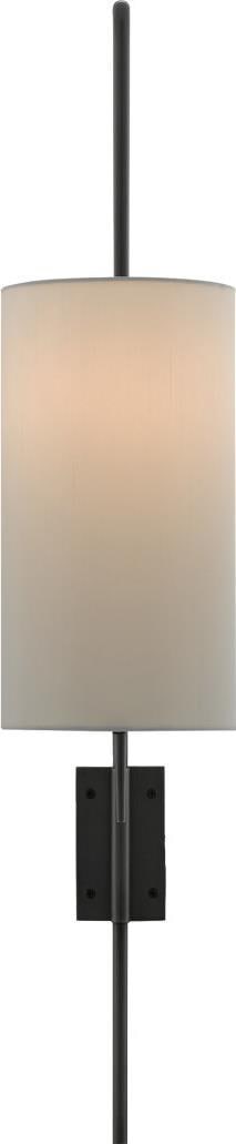 Currey Tamsin Wall Sconce Oil-Rubbed Bronze Shantung Shade (1 of 4)