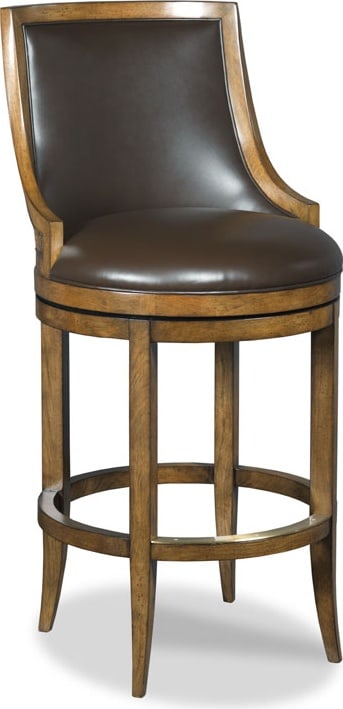 Woodbridge Redding Collection Solid Wood Bar Stool Brass Cocoa Finish (1 of 3)