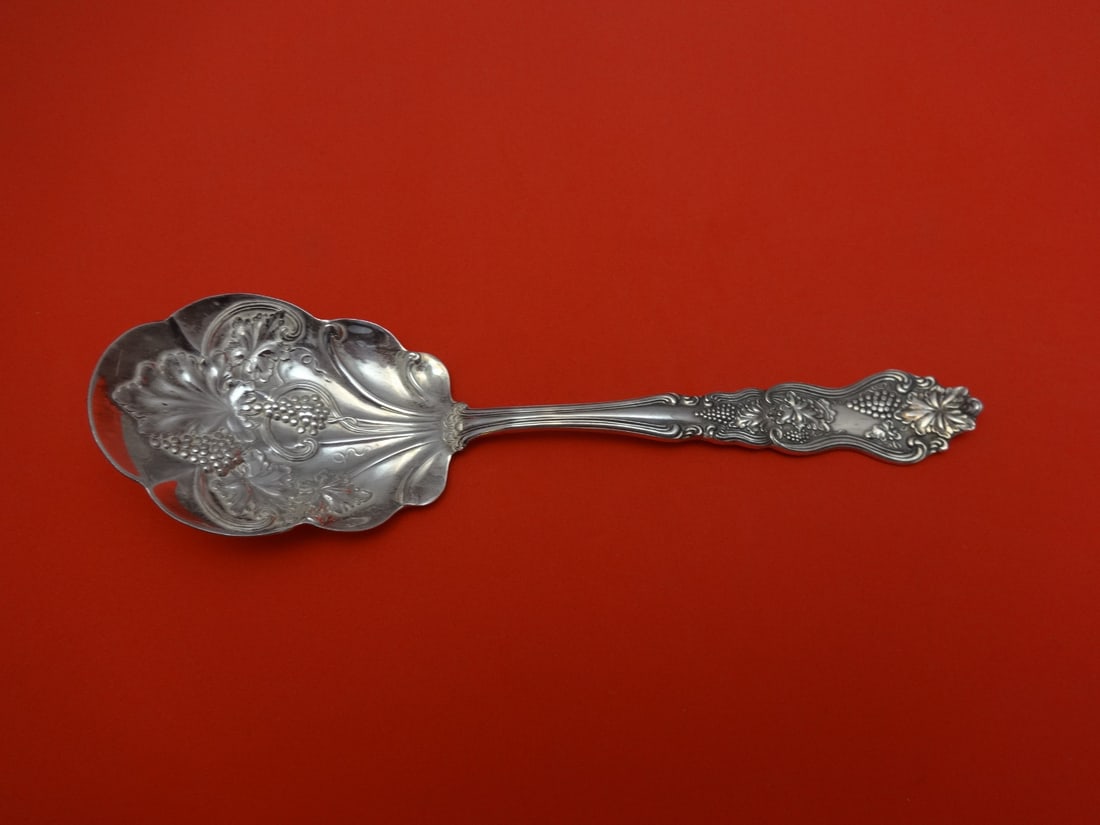 International Silver Moselle Silverplate Preserve Spoon 7 3/8 Inch (1 of 2)