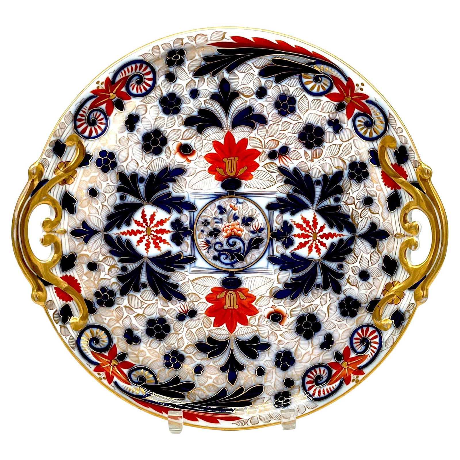 Fischer & Mieg Imari Porcelain Round Platter with Gilt Handles (1 of 17)