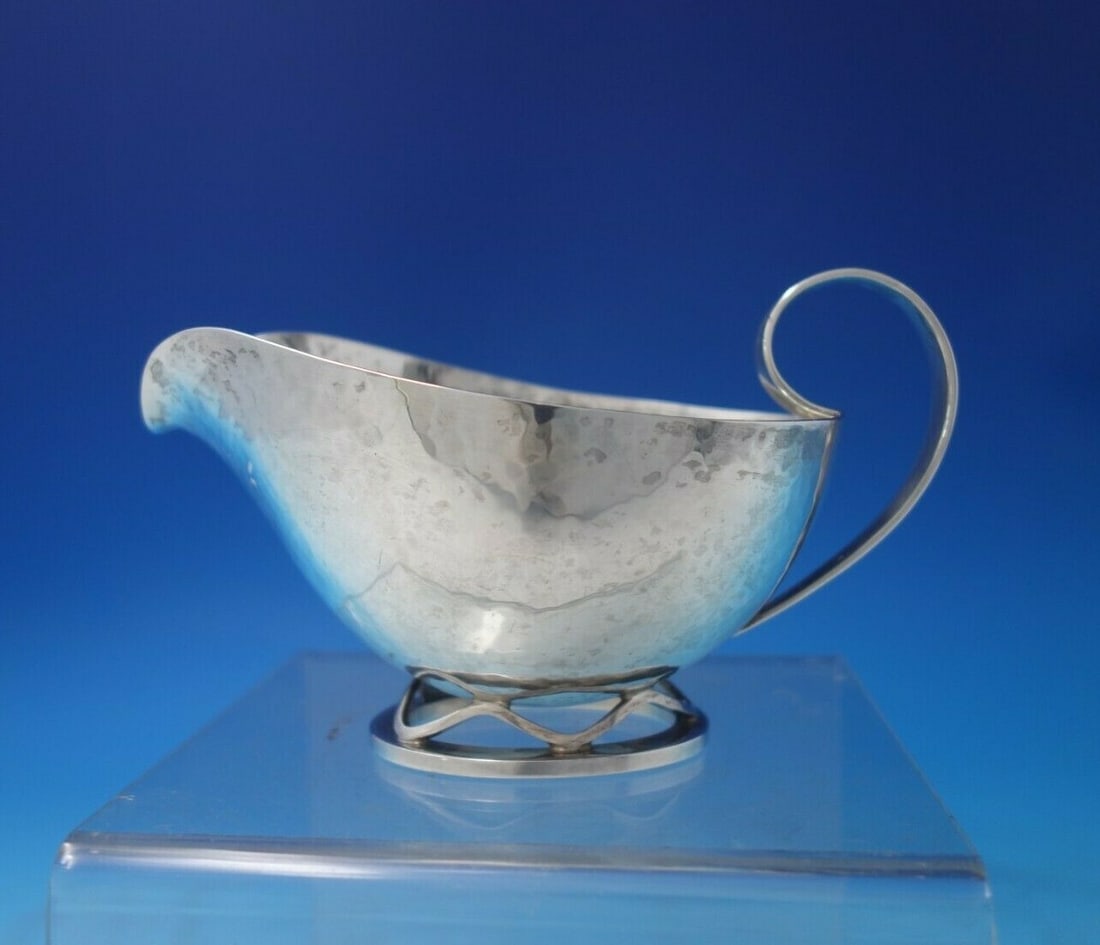 Allan Adler Starlit Sterling Silver Gravy Boat 3" x 5.5" 6.5oz (1 of 9)