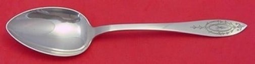 Shreve & Co Buckingham Engraved Sterling Silver Serving Spoon 8 1/4" (1 of 2)