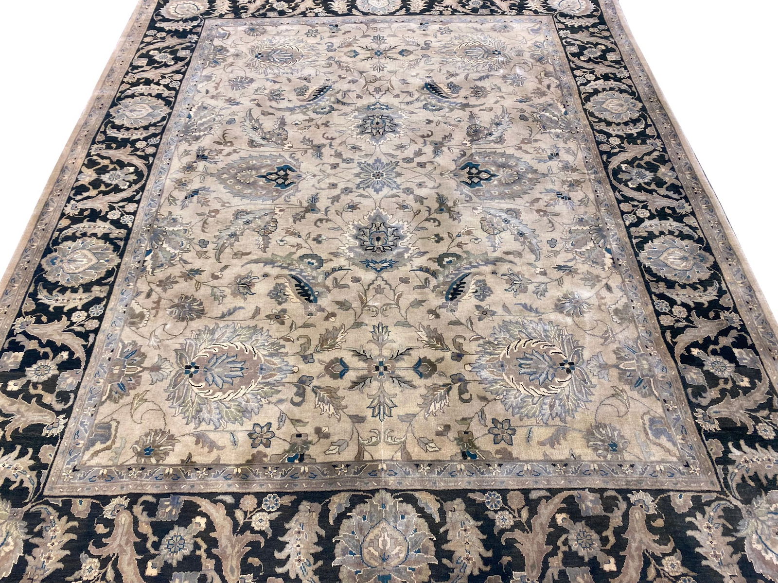 Handmade Jaipur Area Rug 8.2 x 10.4 Champagne Soft Plush Texture (1 of 10)