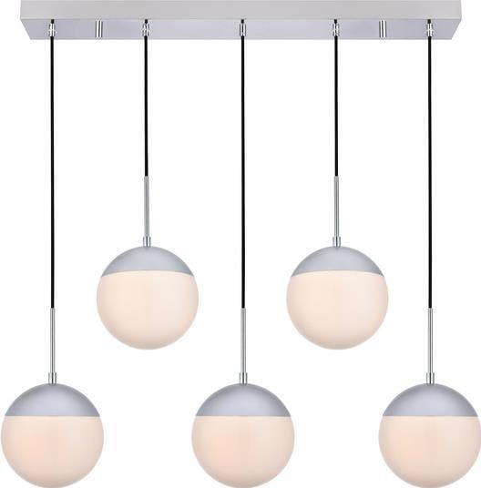 Elegant Lighting Modern Eclipse Chrome Pendant Light 41.50W Transitional Style (1 of 1)