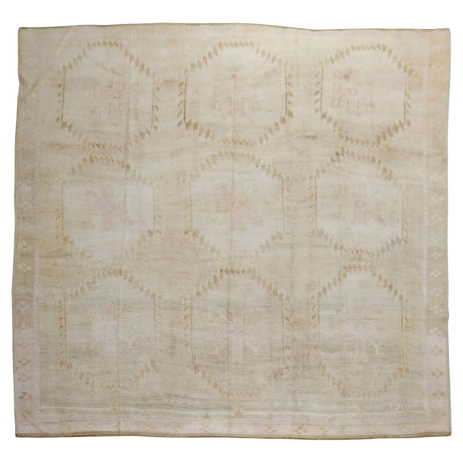 Mid-20th Century Turkish Kars Hand-Knotted Wool Tribal Rug 9'7" x 10' (1 of 9)