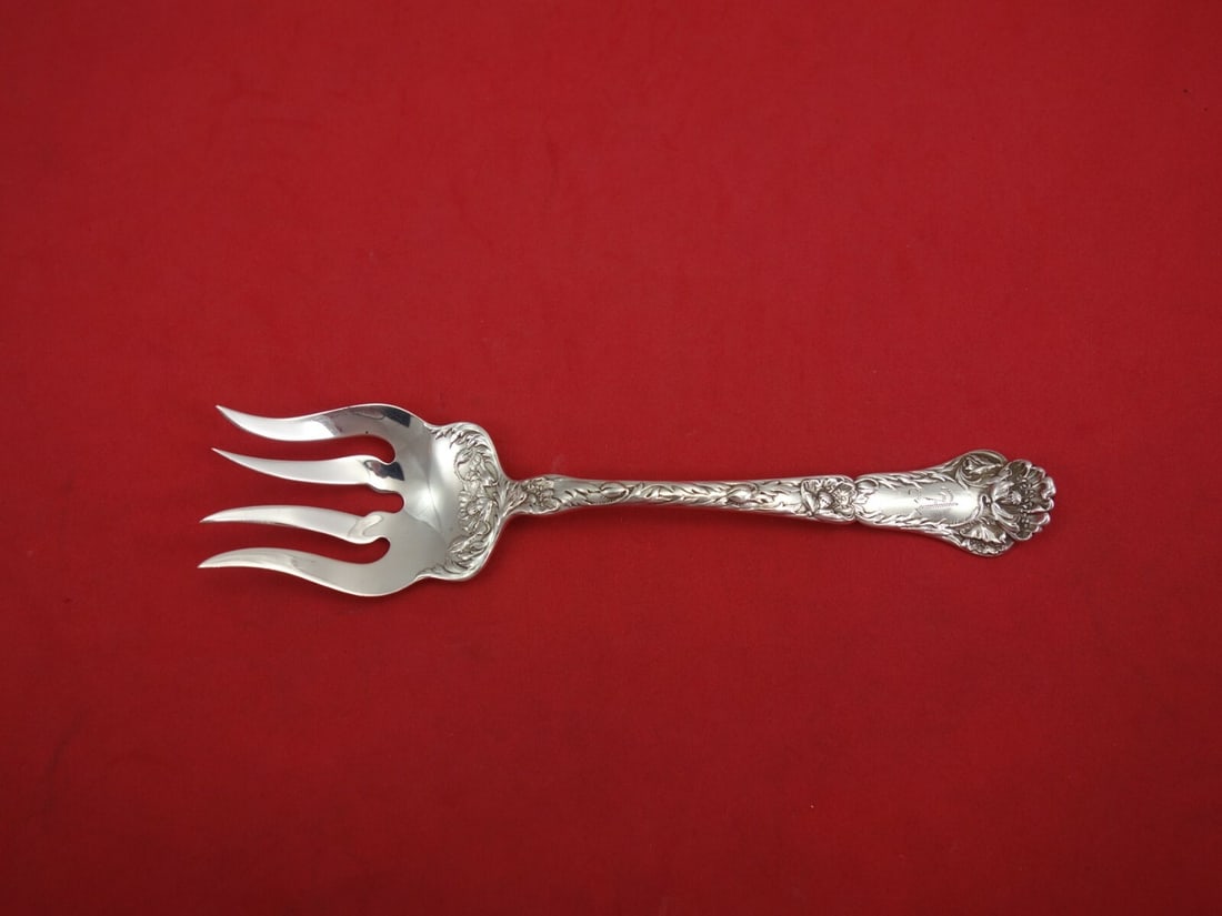 Gorham Poppy Sterling Silver 6.75 Inch Serving Fork Antique (1 of 2)