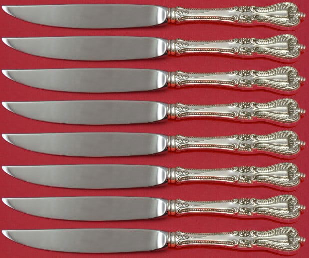 Towle Old Colonial 8pc Sterling Silver Steak Knife Set Non-Serrated (1 of 3)