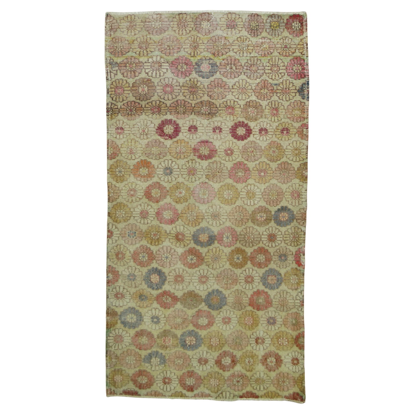 Mid-Century Modern Turkish Deco Rug Hand-Knotted Wool 3'6 x 6'1 (1 of 5)