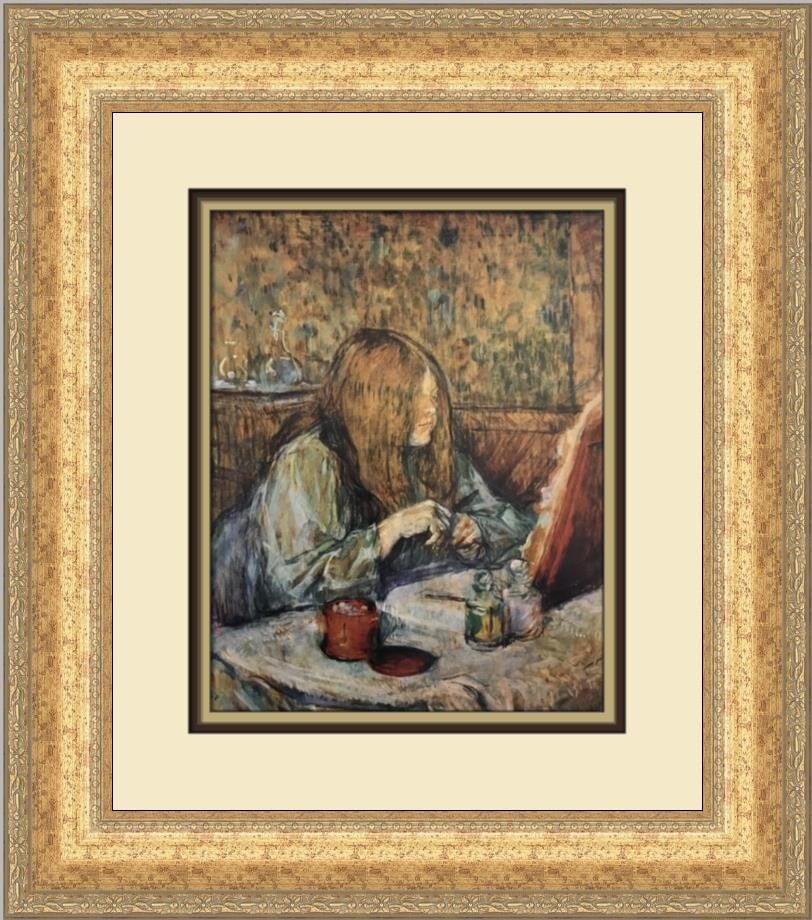 Henri de Toulouse-Lautrec Woman at Her Toilette Custom Framed Print 1982: Henri de Toulouse-Lautrec Woman at Her Toilette Custom Framed Print 1982 Experience the timeless elegance of Henri De Toulouse-Lautrec's artwork with this custom framed print titled 'Woman at Her Toil