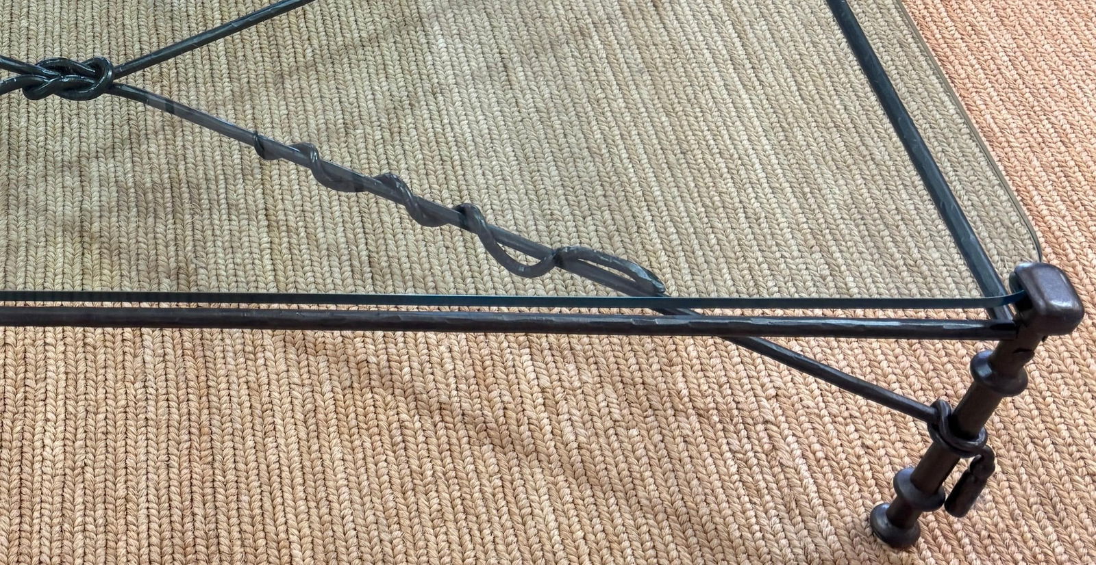 Monumental Serpent Coffee Table Forged Iron Glass in Manner of Diego Giacometti - 3