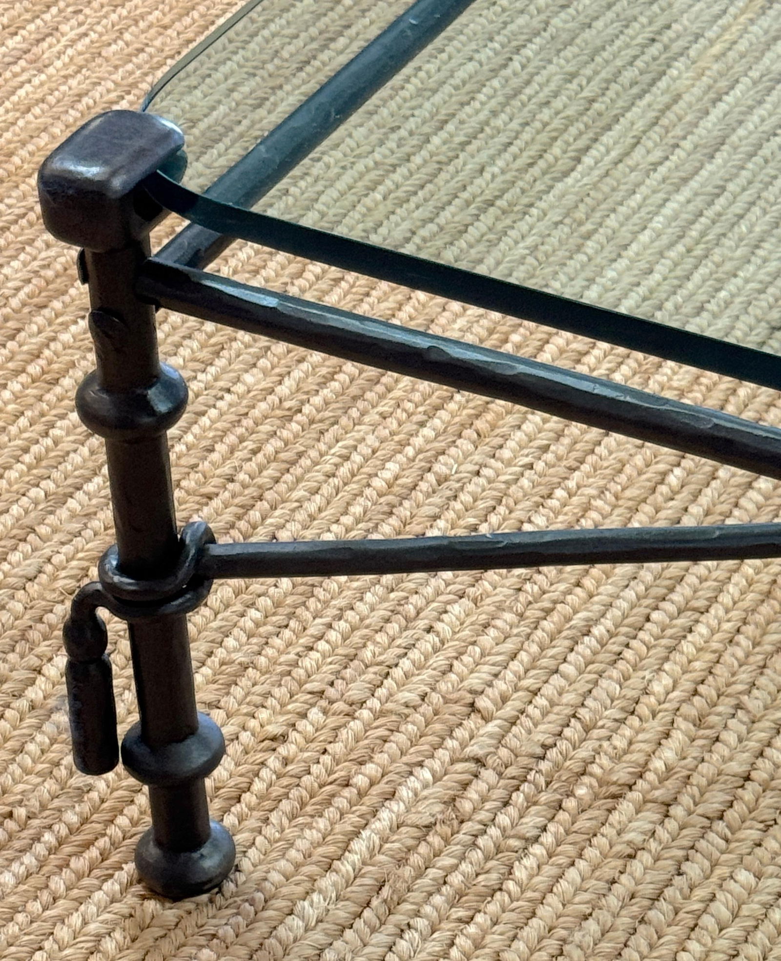 Monumental Serpent Coffee Table Forged Iron Glass in Manner of Diego Giacometti - 5